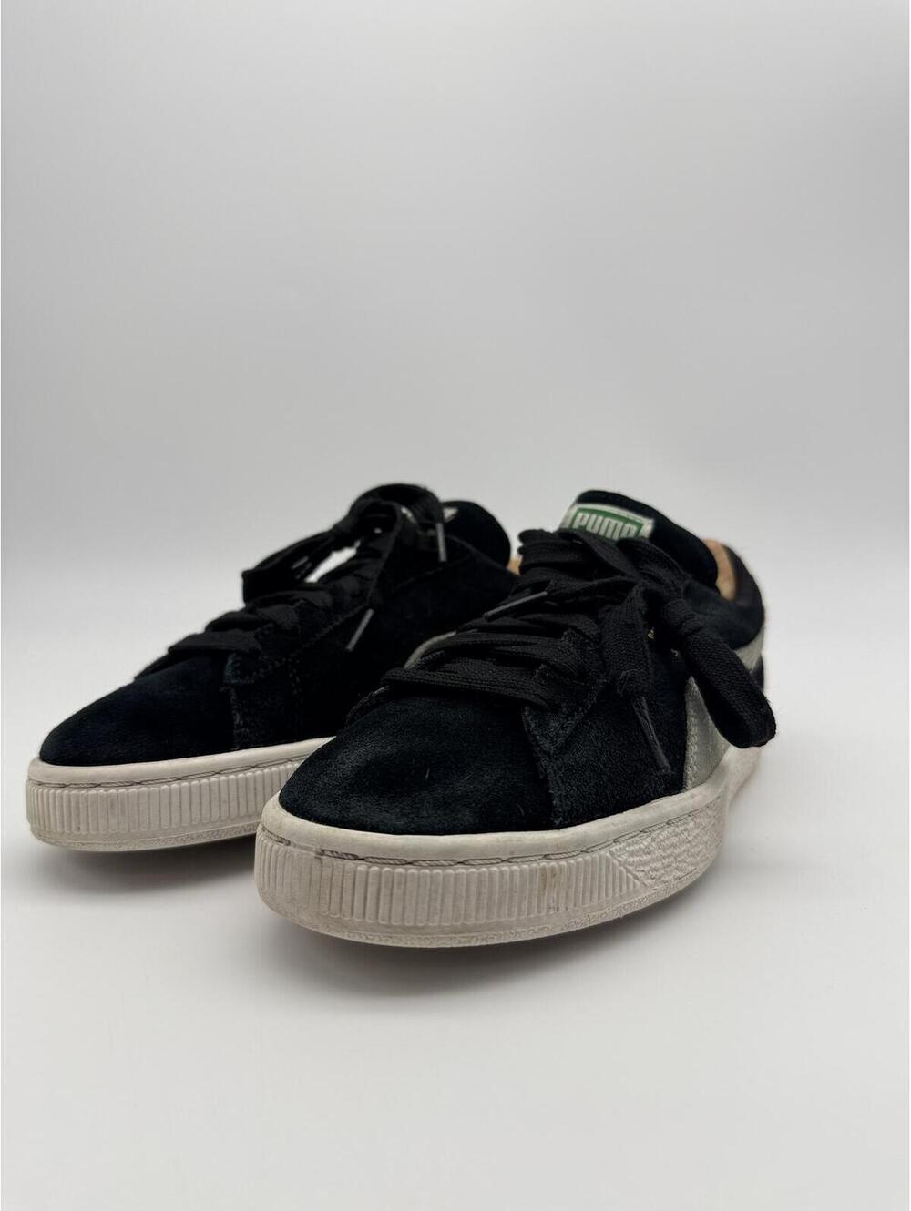 Puma Suede Classic Women's Sneaker Black White Formstrip Size 7 - Picture 4 of 10